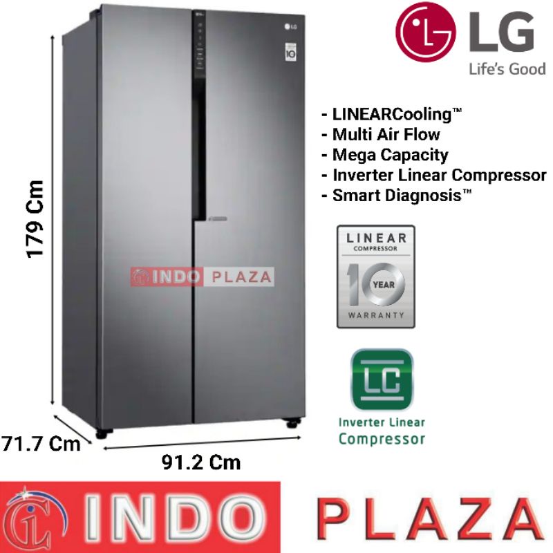 KULKAS LG SIDE BY SIDE GC-B247KQDV