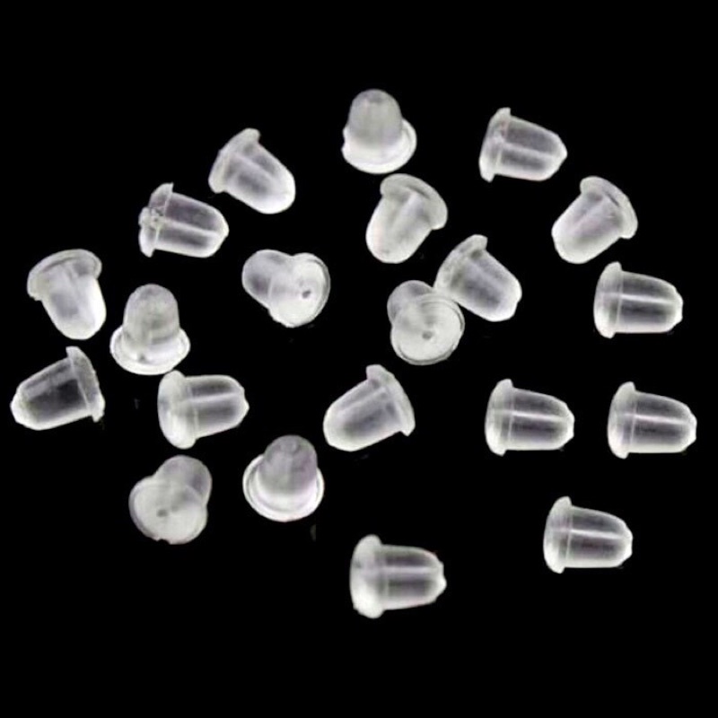 Penutup anting tusuk silicone 100pcs