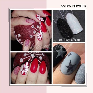 white snow powder glitter nail art sugar powder nail gliter hiasan kuku