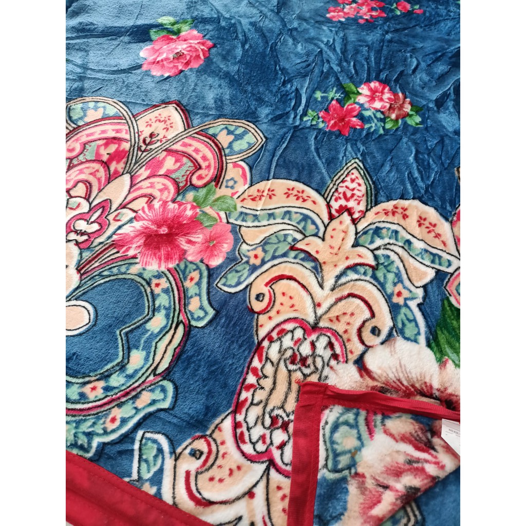 COD - FD - Selimut Motif Dewasa - Selimut Bulu Halus Motif - Selimut Lembut Ukuran 180cm x 200cm-Flower
