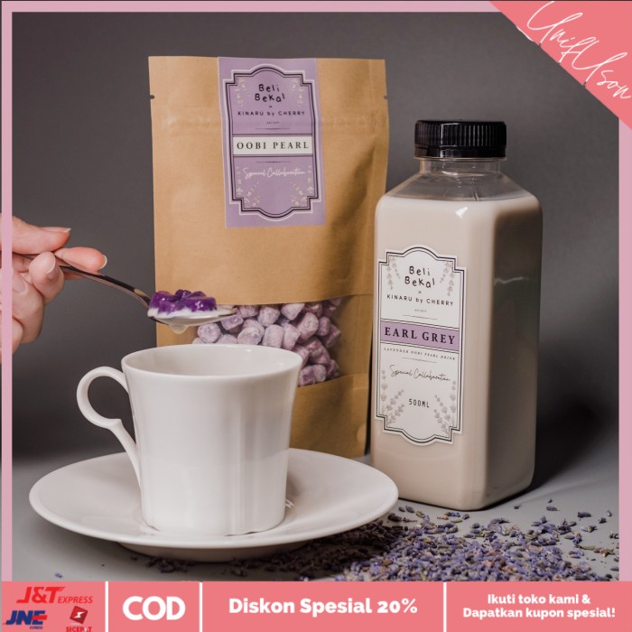 

⭐COD⭐ EARL GREY LAVENDER MILKTEA READY LGSG KIRIM H+1 - TANPA BOBA