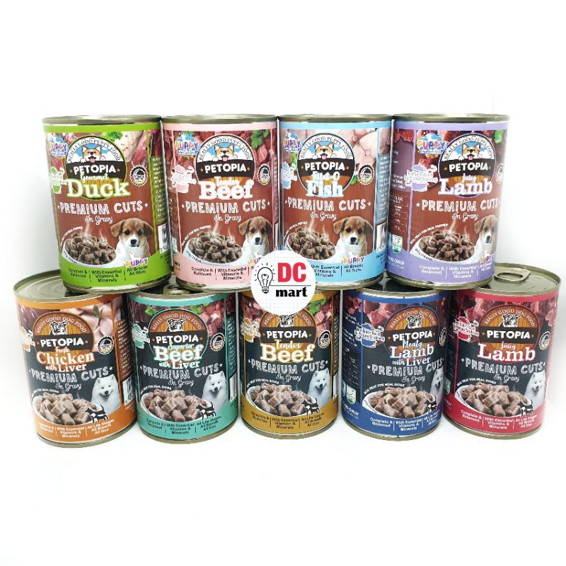 PETOPIA PREMIUM CUTS in Gravy 415 Gram / Makanan Basah Anjing Premium / Dog Wet Food