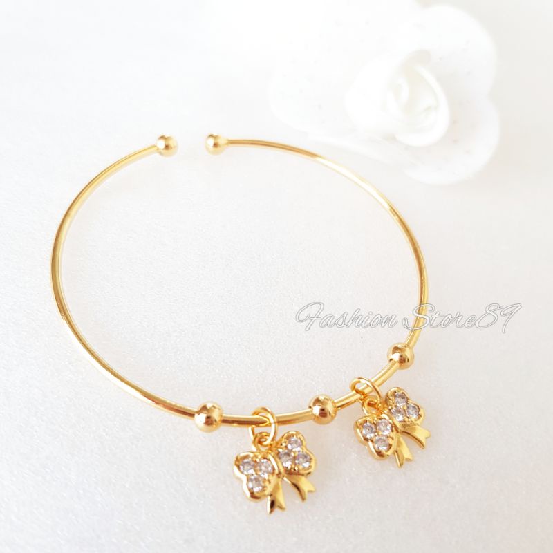 Fashion Bestseller impor Gelang Bangle Flexibel  dewasa Perhiasan lapis emas 18K Xuping Yaxiya