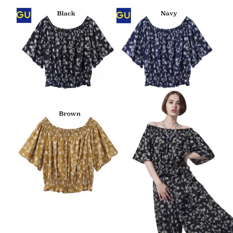 Blouse Wanita Sabrina Motif Bunga by GU