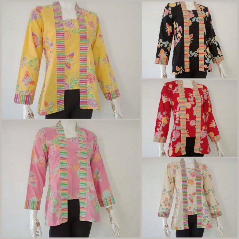 Kutubaru Encim Kebaya Bunga Floral Soloan Pelangi Fashion Kebaya