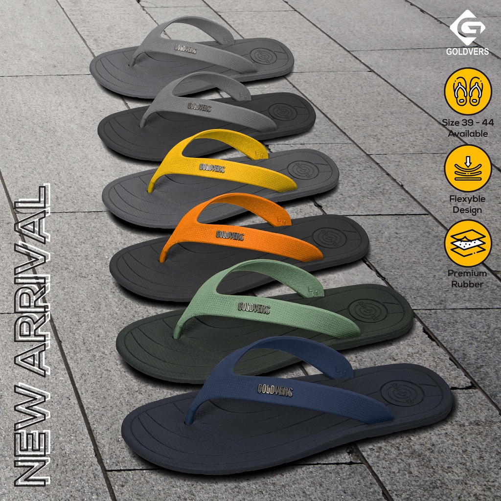 Sandal jepit pria sandal flexy sandal full karet sandal flip flop pria terbaru  - KREATIVO