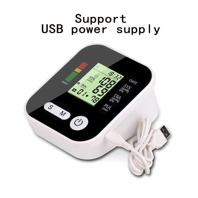Alat Pengukur Tekanan Darah Tensi Blood Pressure Detak Jantung USB LCD