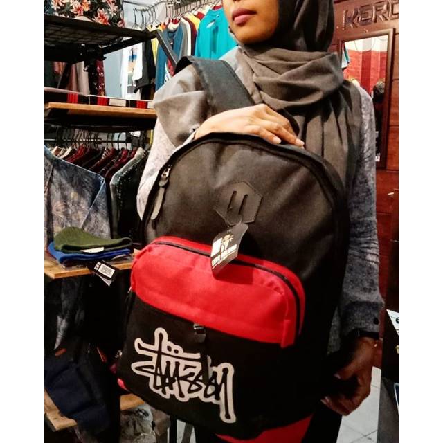 Bagpack stussy tas punggung tas sekolah ransel