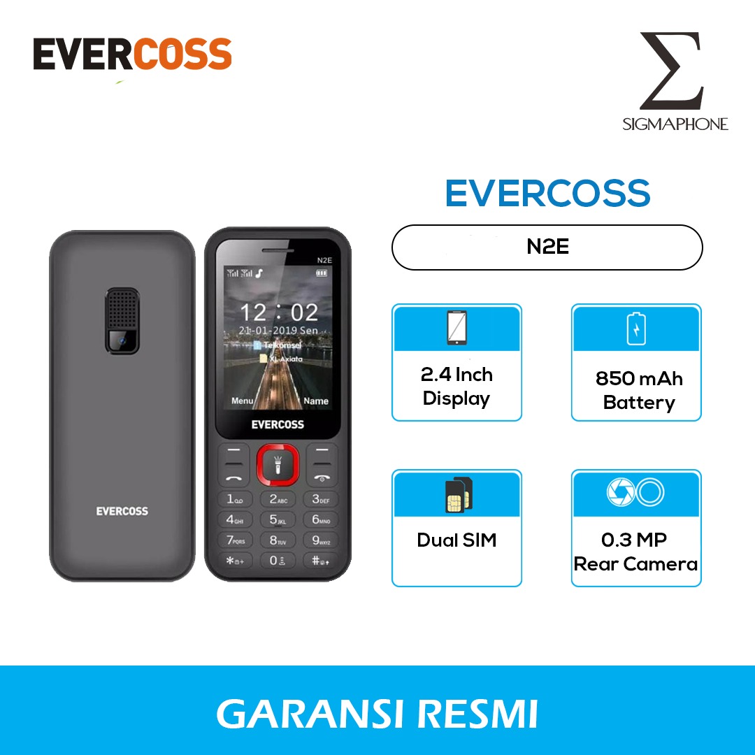 Evercoss N2e Dual Sim Camera Hp Evercoss Jadul Candybar Classic Hp Lawas Bisa Getar Garansi Resmi Shopee Indonesia