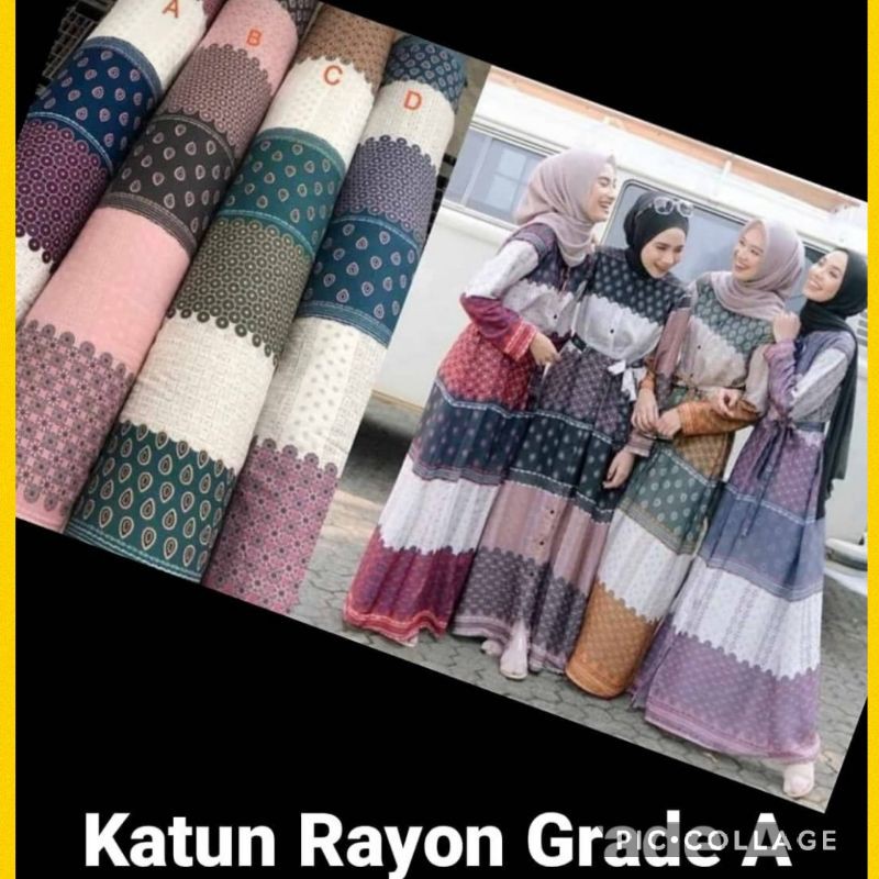 Rayon Viscose motif grade A