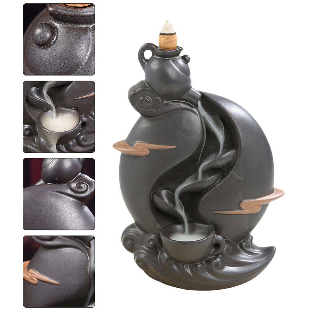 Populer Backflow Incense Burner Kerajinan Tangan Ornamen Pedupaan Keramik Tempat Dupa