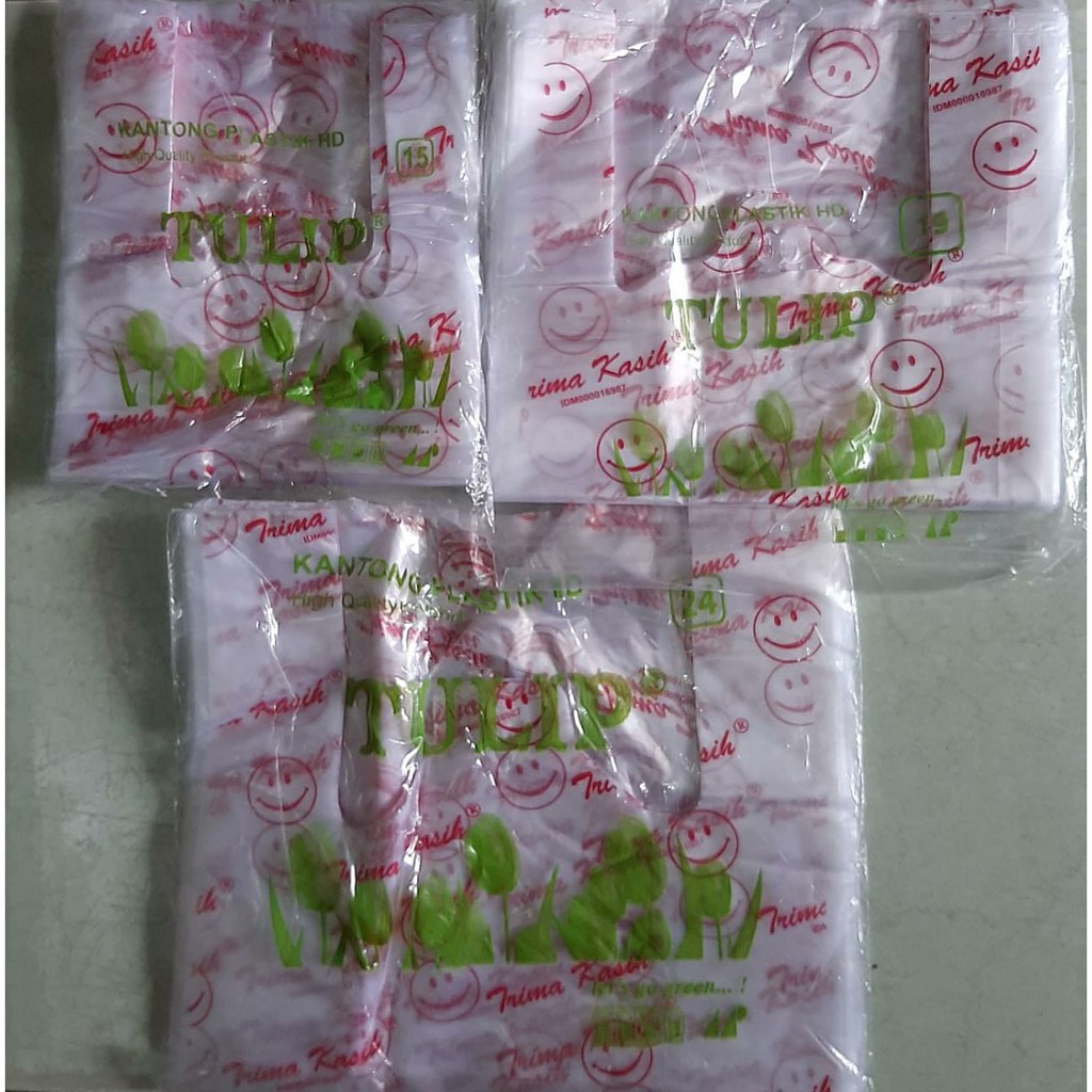 Plastik Asoy Bening TULIP/ CAP 2 DAUN / ARIGATO smile /  Plastik Smile / Plastik Terima Kasih / Plastik Motif / Asoy Belanja