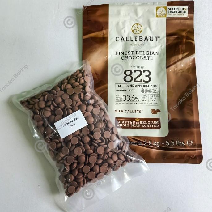 

REPACK Callebaut Milk Caramel Chocolate Couverture 823 33,6% 500 gram TERLARIS TERPERCAYA ORIGINAL