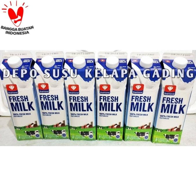 

BAYAR COD Susu Diamond FreshMilk 12 pcs karton | Diamond Fresh Milk segar plain