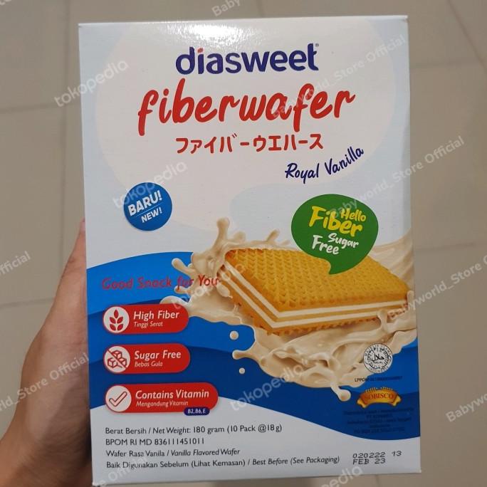 

@#@#@#] Diasweet fiberwafer wafer sugar free Royal Vanila ( isi 10 pack) 180gr