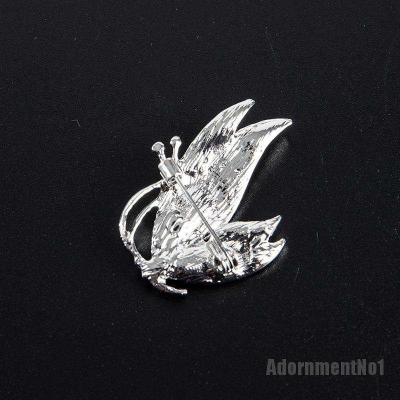 (Adornmentno1) Bros Pin Gaya Korea Motif Bunga Aksen Kristal Bahan Alloy Untuk Aksesoris Wanita