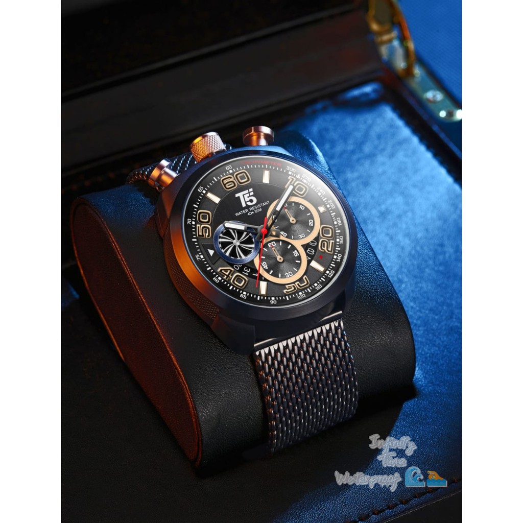 Jam Tangan Cowok T5 H3748G H3748 3748 Chrono dan Tanggal Aktif Kualitas Original Waterproof