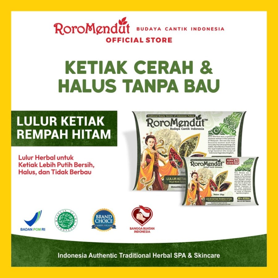 Lulur Premium Pemutih Ketiak Tanpa Bau Roro Mendut