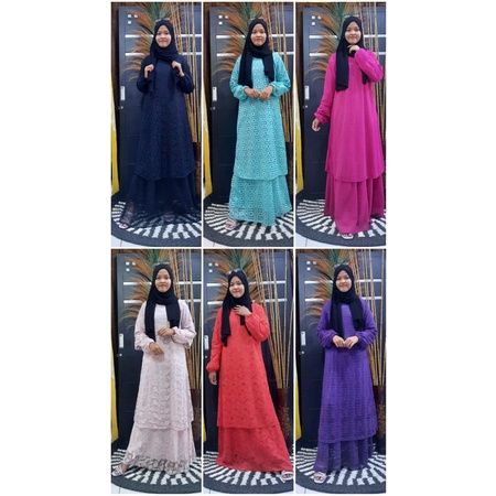 GROSIR Gamis Malaysia Borkat /Gamis melayu/gamis kekinian/Borkat