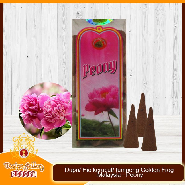 Dupa/ Hio kerucut/ tumpeng Golden Frog Malaysia - Peony