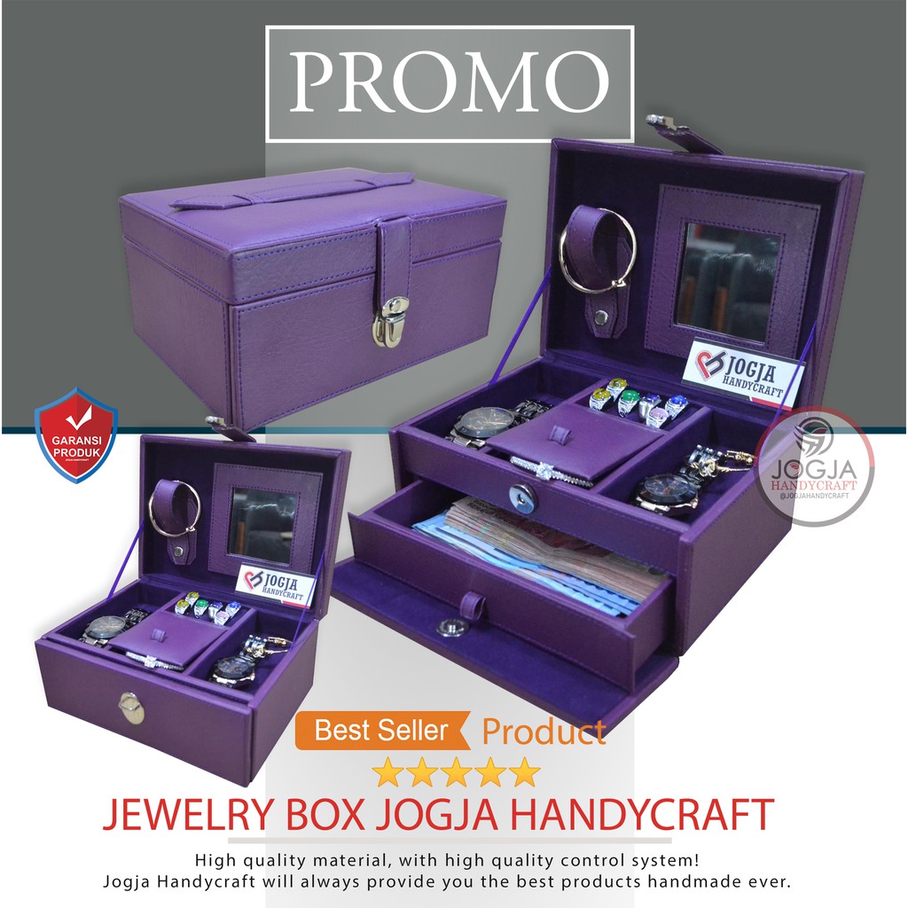 Full Purple Jewelry Box / Kotak Tempat Perhiasan