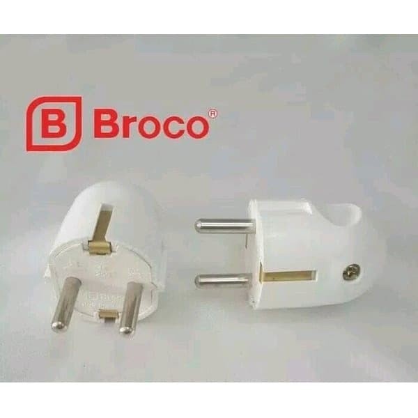 Broco Steker Arde 13310 Putih/ Colokan Listrik / Steker Listrik