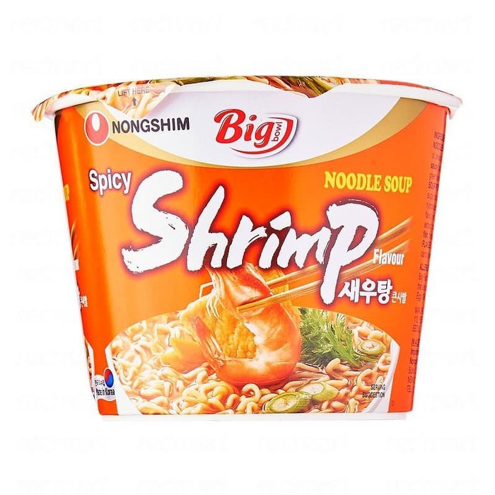 

Nongshim Big Bowl Instan Noodle Shrimp 115 gram