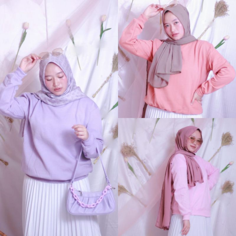 Basic sweater Warna Baby || sweater wanita || SIZE M-XL