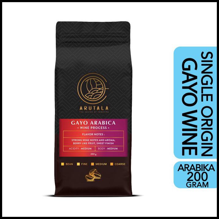 

Arutala Kopi Arabika Gayo Wine 200 Gram - Biji