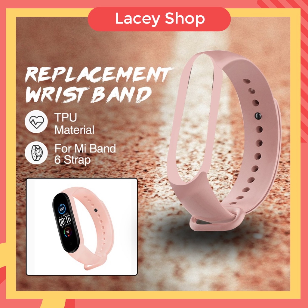 Tali Strap Pengganti Rubber Jam Tangan Xiaomi Mi Band 6 5