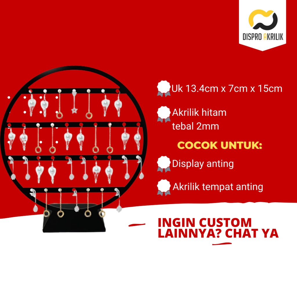 display anting / tempat anting / akrilik display anting / anting organizer