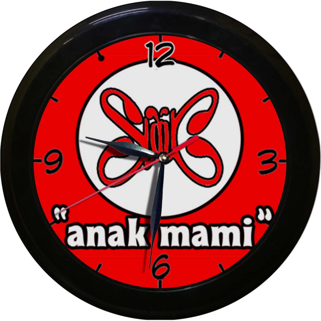 JAM DINDING SLANK 5 ANAK MAMI   (DIAMETER 30CM)