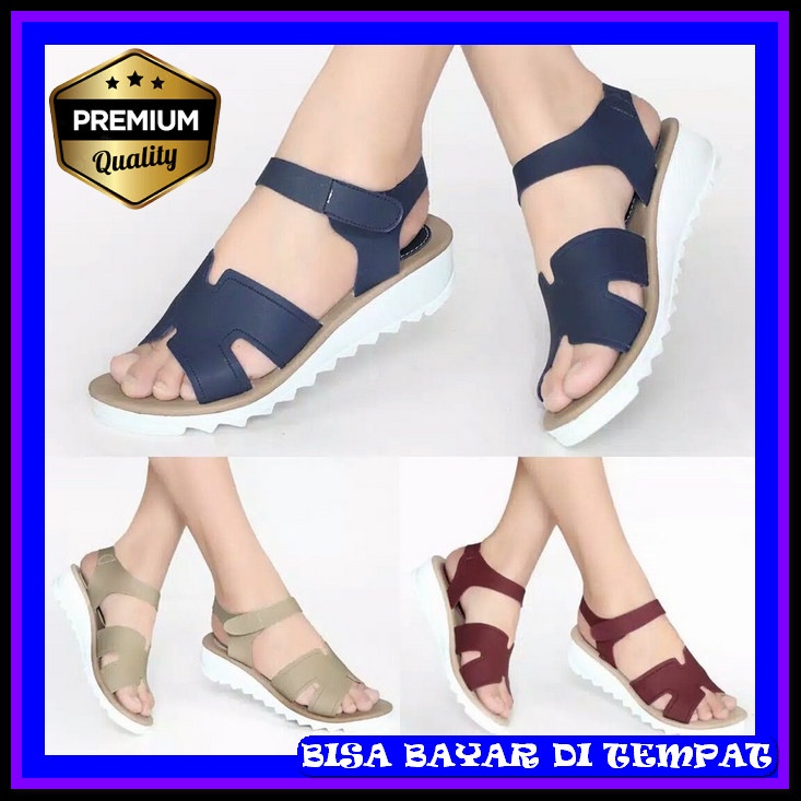 Sandal Wanita Terbaru Wedges Sandal Murah Sendal Wedges Korea Wegdes Import Cewek Remaja Wejes Wisud