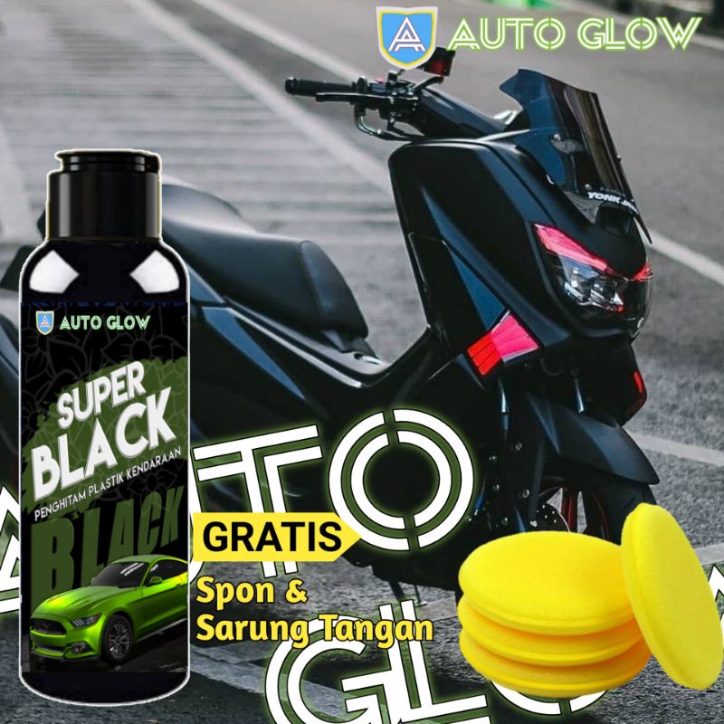 Penghitam Plastik Body Motor &amp; Mobil Permanen 30ml 60 mlm 100ml Gratis Spon Pad By Auto Glow