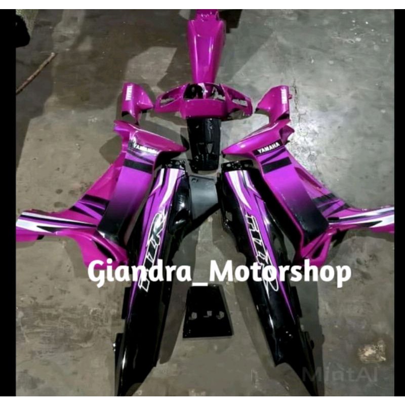 TERMURAH  fullset bodi full set body halus motor Yamaha fiz r fizr custom ungu hitam