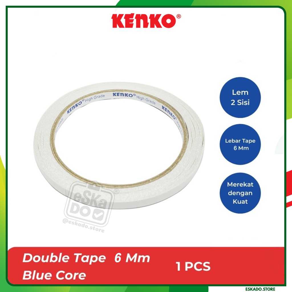 KENKO DOUBLE TAPE 6 Mm - Blue Core High Grade Quality