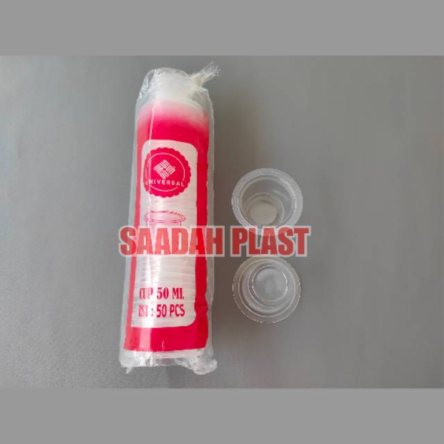 (ISI 50) Gelas plastik 50ml 65ml cup jelly bening kecil agar puding