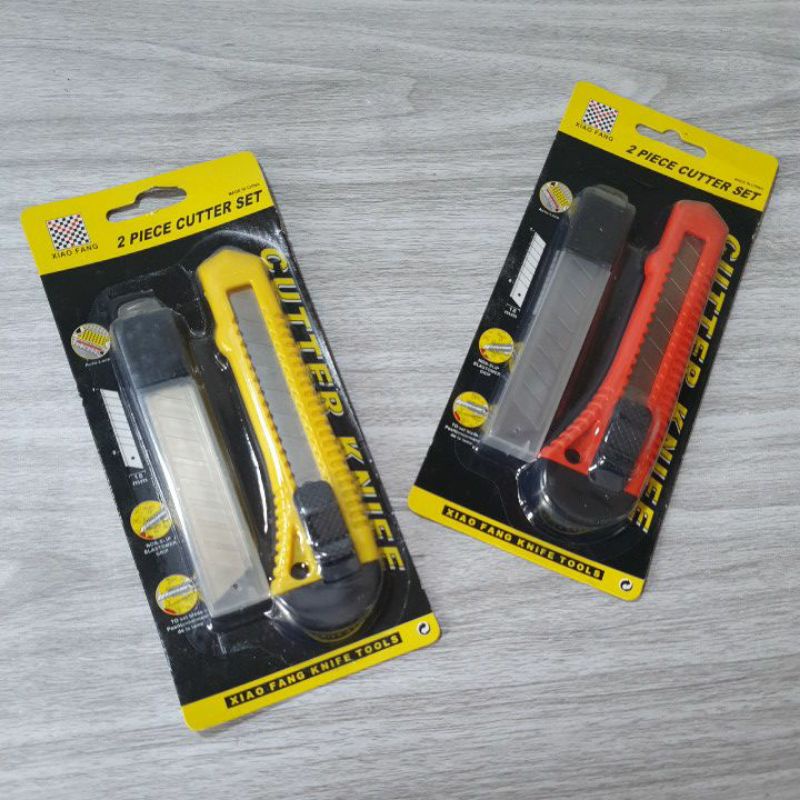

Cutter Knife 2 Piece Cutter Set / Alat Pemotong / Pisau Cutter / Cutter dan isi ulang Cutter / Kalter