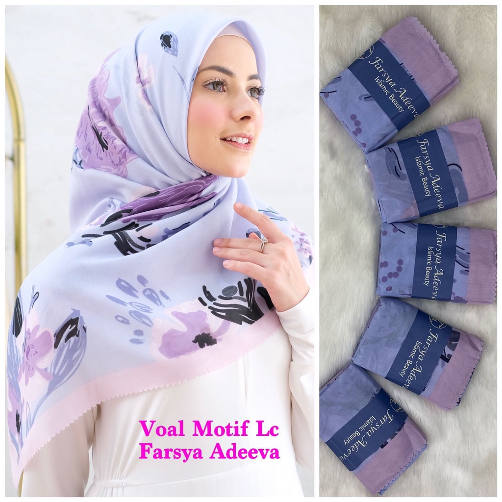 SEGI EMPAT MOTIF TERBARU HIJAB SEGI EMPAT MOTIF DEENAY  LASERCUT  TERMURAH DAN TERLARIS NAYLA HIJA'B-DARINA BIRU