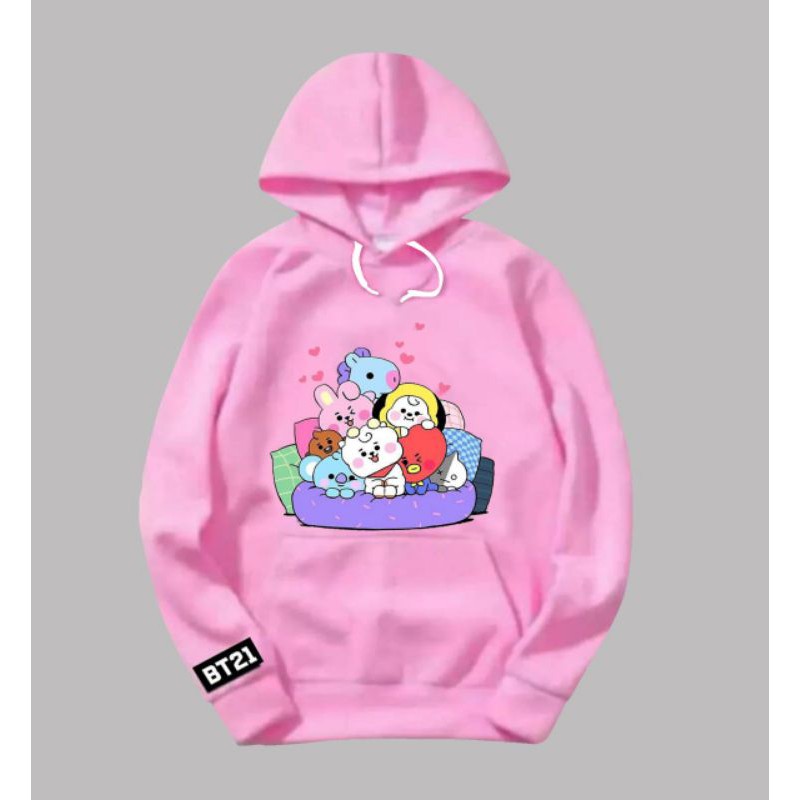 sweater hoodie anak BT21 korea model kekinian umur 4-10 tahun bisa COD