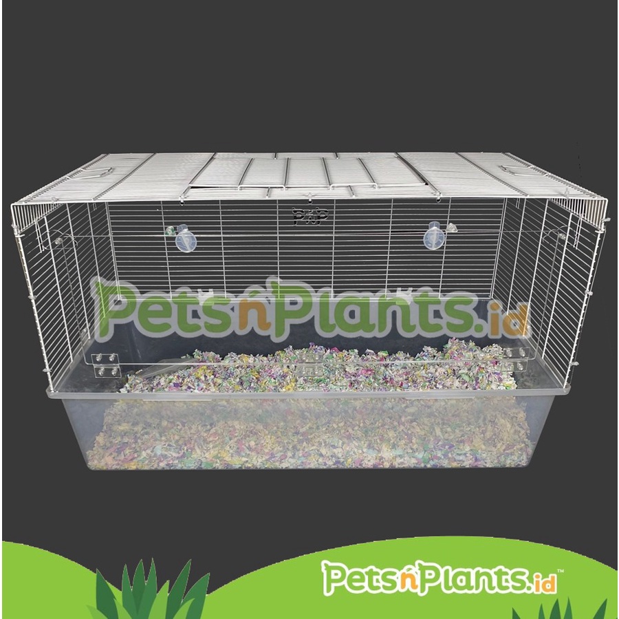 PnP Kandang Hamster Crystal Clear Akrilik Besi Plastik Tray 85x48x48CM