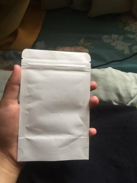 Standing Pouch 9x14cm [50pcs] - Stand Up Bag White Kraft Paper With Foil Inside