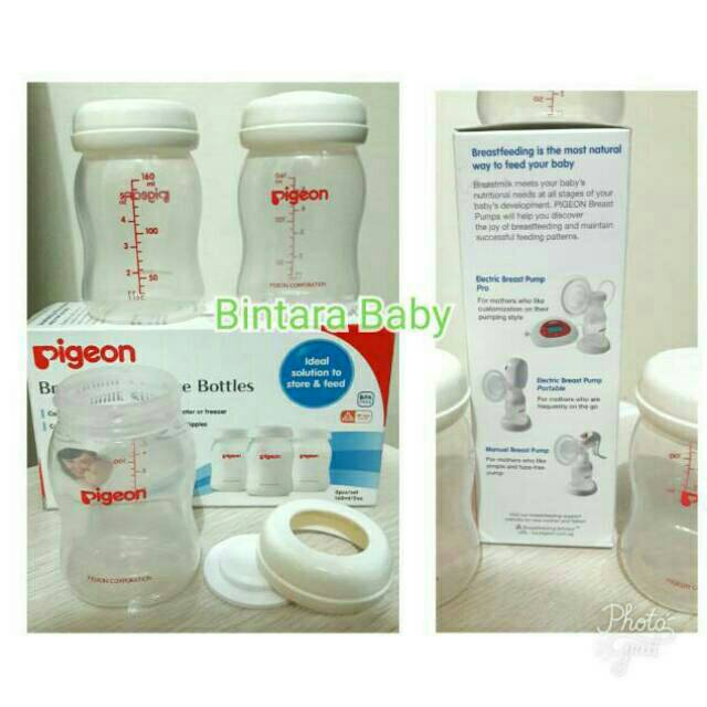 ORIGINAL Botol Asip Pigeon 160ml Penyimpan Asi Storage / Storage Cup Pigeon Wideneck Bisa Jadi Botol Susu Pigeon