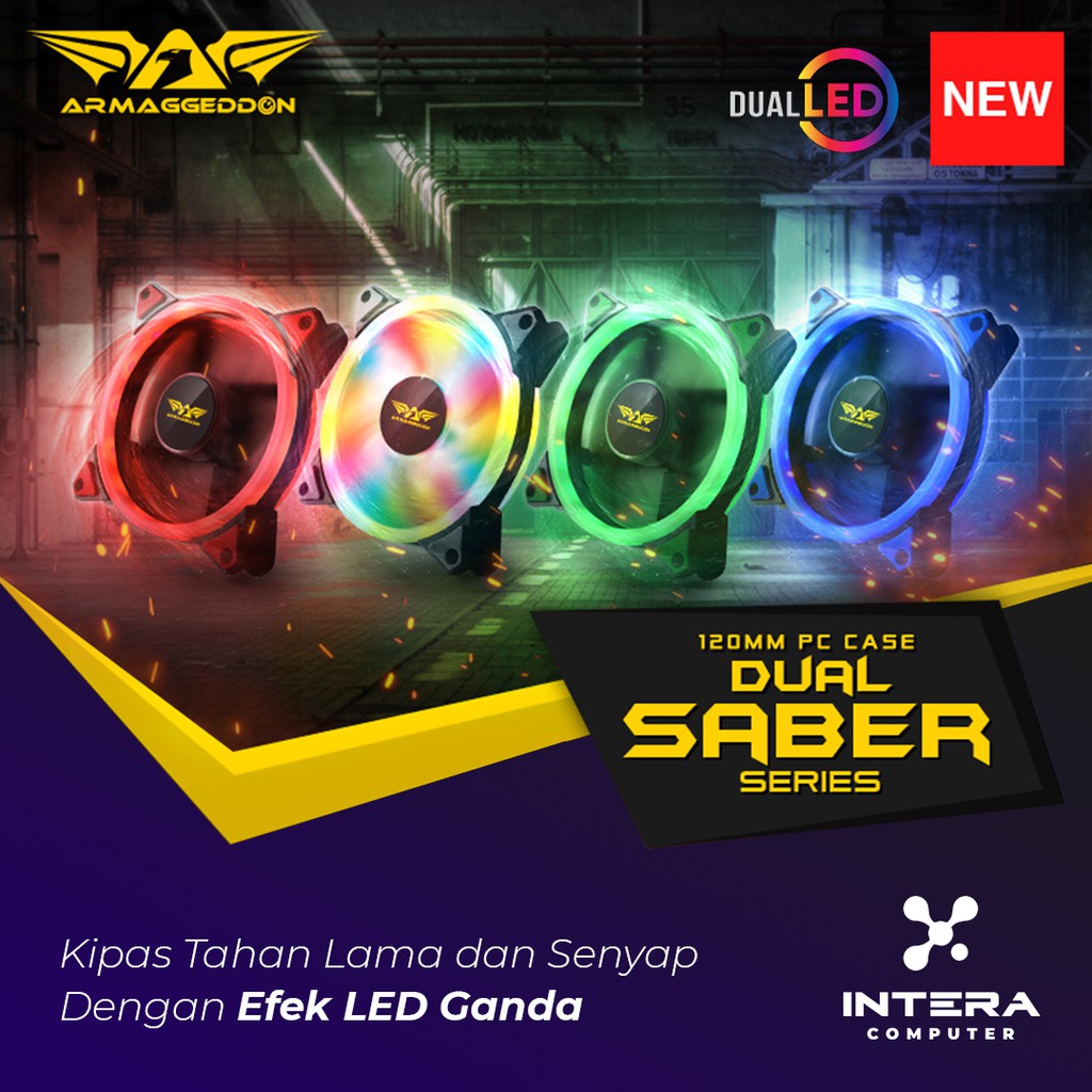 Fan Armaggeddon Dual Saber 12 cm - Fan Casing Gaming RGB