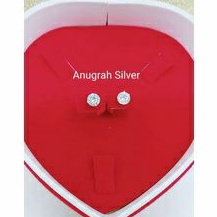 (COD)Giwang desy anak &amp; dewasa model tusuk mata zircon putih kilau perak asli 925/Silver 925 lapisan emas putih murni!!!