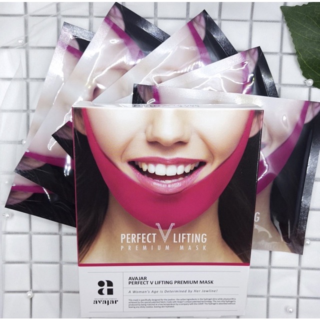 5Pcs -- AVAJAR Perfect V Lifting Premium Thin Mask Slimming V Shape Face Mask Masker Wajah