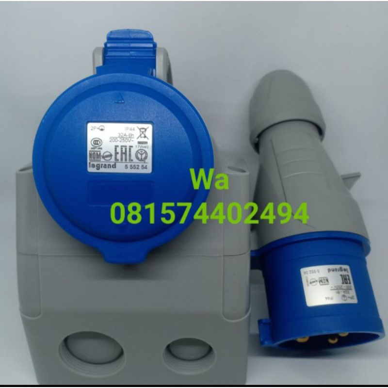 Surface mounting legrand 32a 1phase ip44 3pin harga set