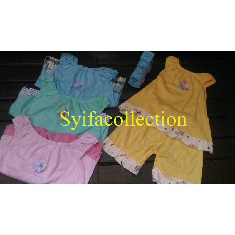 Setelan Baju dan celana anak 1 tahun tersanjung/Daster anak