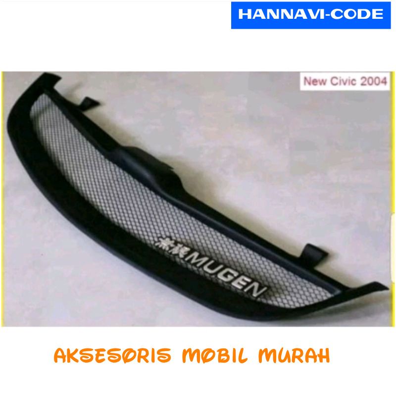 Grill Honda Civic ES Vti Vtis 2004 2005 Gratis Emblem Mugen