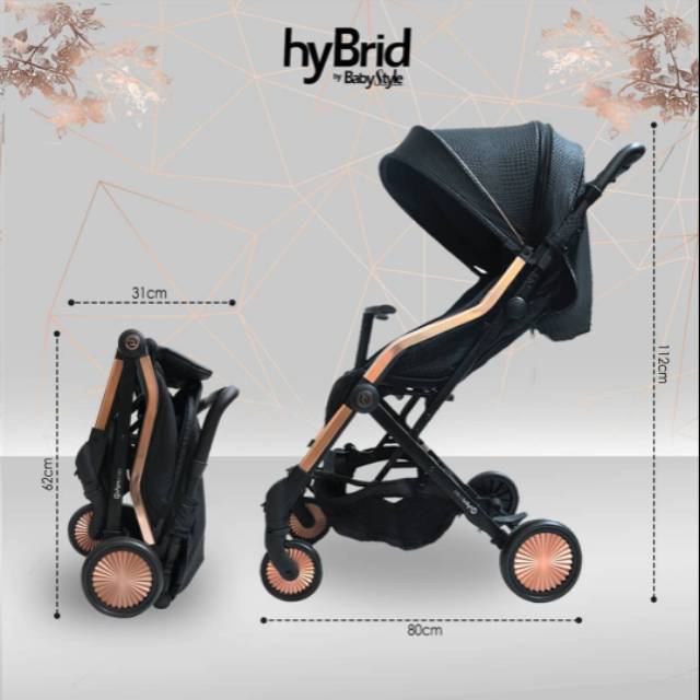 Stroller hybrid sport cabi rose gold 